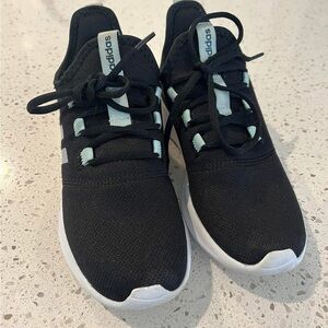 Adidas Black Sneakers with White Accents Sz 4